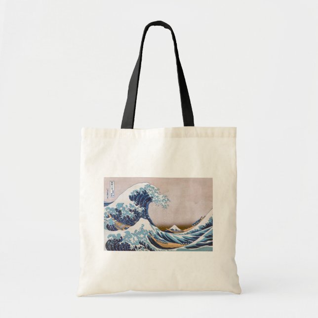 Bolsa Tote Excelente Tsunami Wave de Kanagawa no Japão por Ho (Frente)