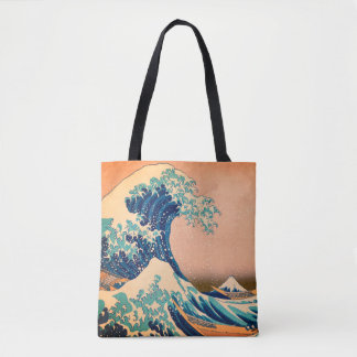 Bolsa Tote Excelente Wave off Kanagawa & Japonês Art /Japão