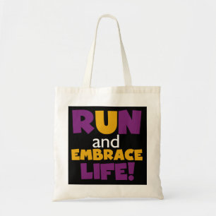 Bolsa Tote Executar Embrace Life Purple Yellow