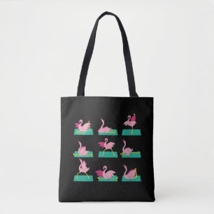 Bolsa Tote Exercício de Meditação Flamingo Yoga Poses