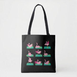 Bolsa Tote Exercício de Meditação Flamingo Yoga Poses
