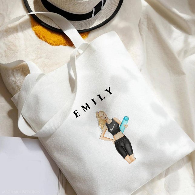 Bolsa Tote exercício físico, ioga, personalizado (Criador carregado)