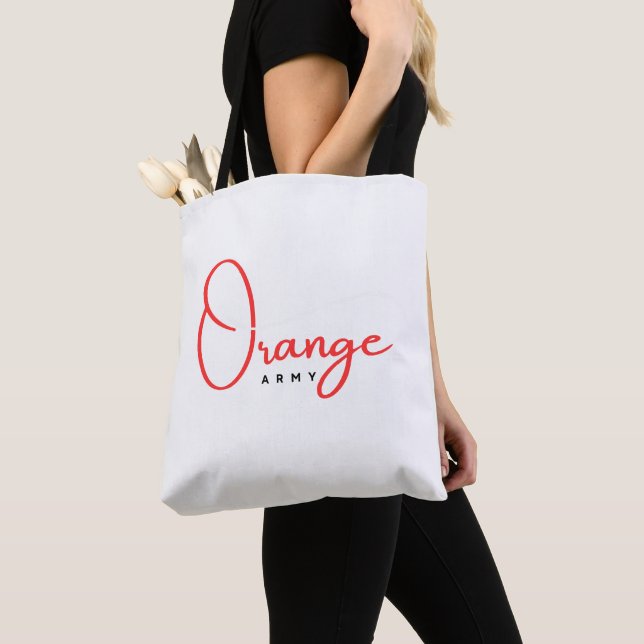 Bolsa Tote Exército Laranja (Close Up)