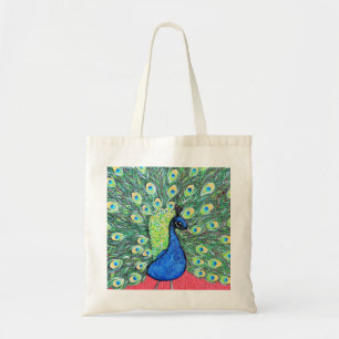 Bolsa Tote Exibindo Pintura de Peacock