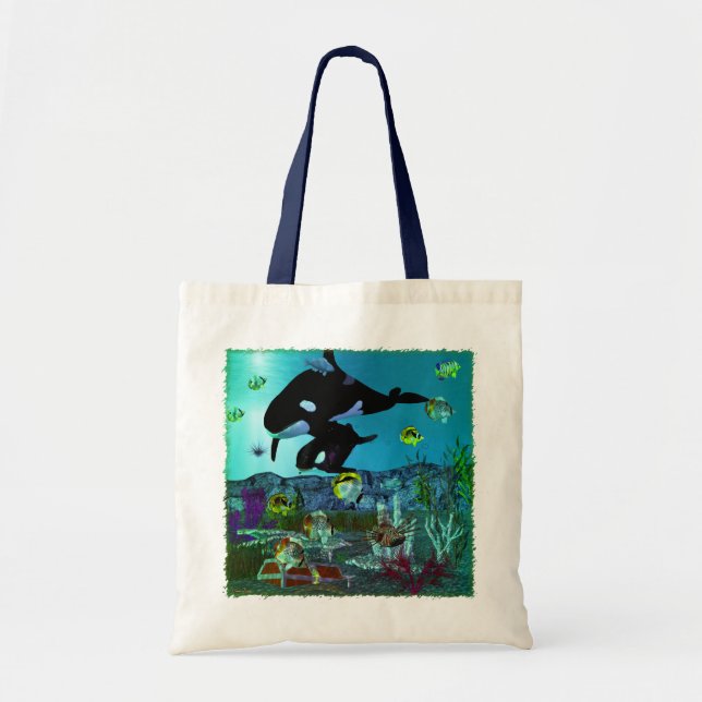 Bolsa Tote Exploração 3D Aquarium ORCA (Frente)
