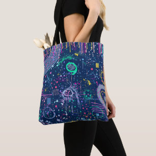 Bolsa Tote Explorador Ousado: Maximalismo Abstrato