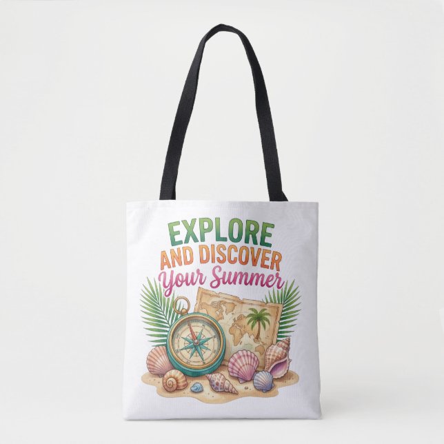 Bolsa Tote Explore e Descubra Seu Verão (Frente)