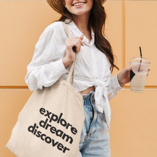 Bolsa Tote Explore o Dream Descubra o Presente do Viajante Av