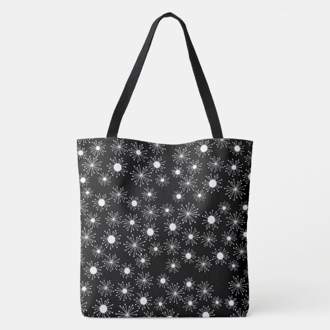 Bolsa Tote Explosão Estelar Retro de Meados do Século (Verso)