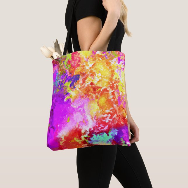 Bolsa Tote Explosões de cor de Abstrato artístico (Close Up)