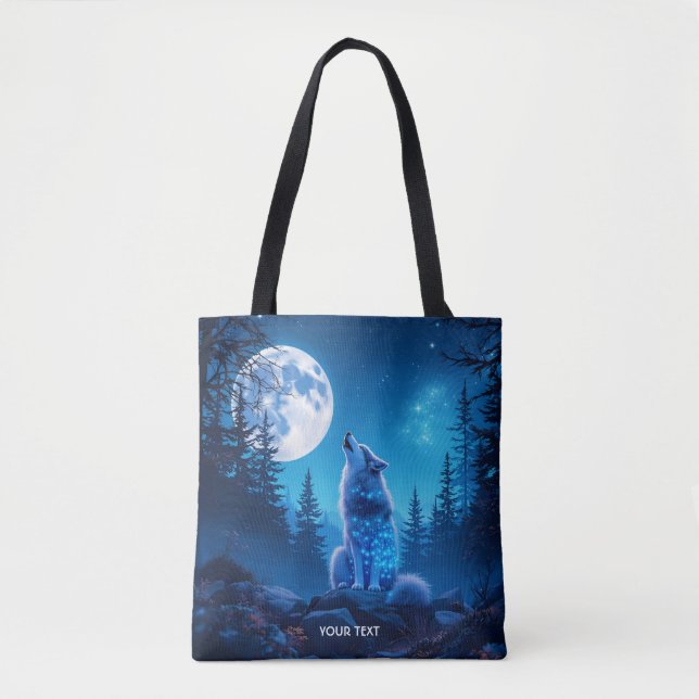 Bolsa Tote Exposição Dupla do Lobo Fantasy (Frente)
