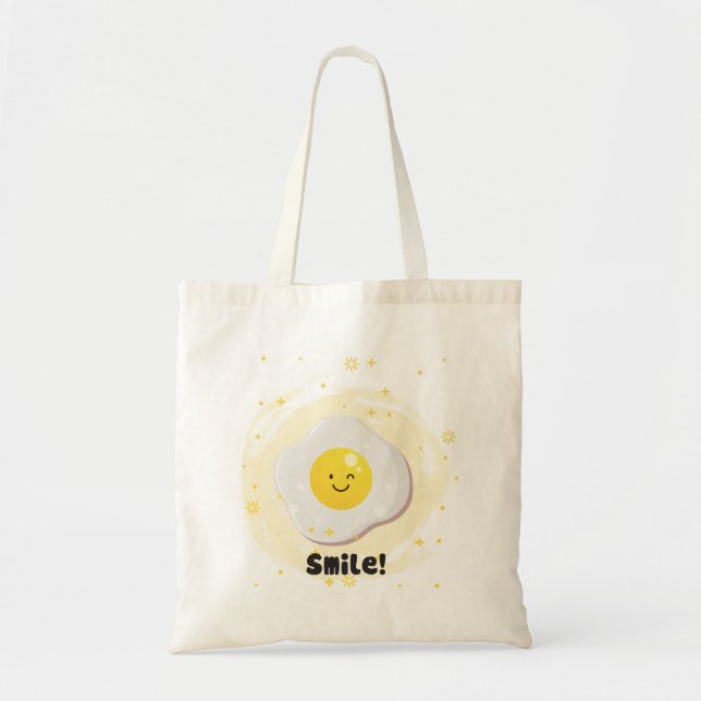 Bolsa Tote Expressão alegre: O poder de um sapato sorridente (Frente)