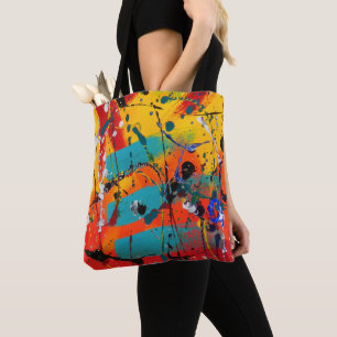 Bolsa Tote Expressionista moderno abstrato colorido artístic