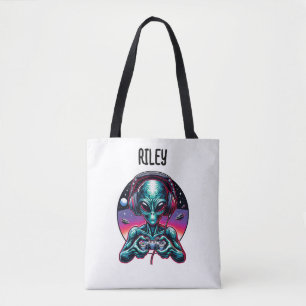 Bolsa Tote Extraterrestre para Alienígenas de jogos sendo per