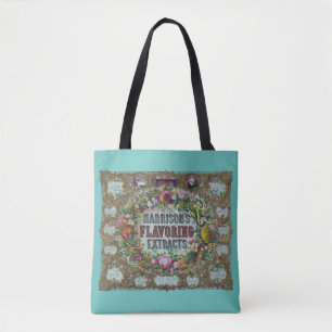 Bolsa Tote Extratos vitorianos de fruta floral
