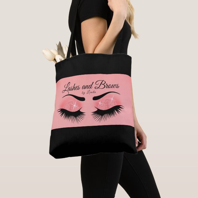 Bolsa Tote Eyelashes e Brocas - Coral Rosa (Close Up)