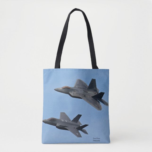 Bolsa Tote F-35 e F-22 Jato de combate (Frente)