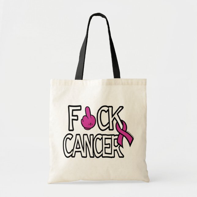 Bolsa Tote F#CANCER CK...Cancer da mama (Frente)
