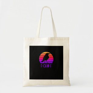 Bolsa Tote F-Caw-F Corvo Pássaro Retro Pôr do Sol Vintage F-C
