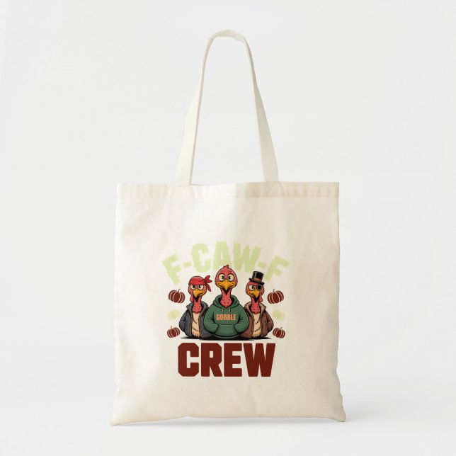 Bolsa Tote F-Caw-F Crew apresenta Perus para Ação de Graças (Frente)