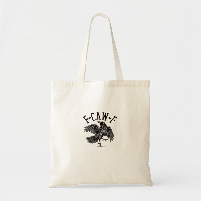 Bolsa Tote F Caw F Crow Criativo Casual (Frente)
