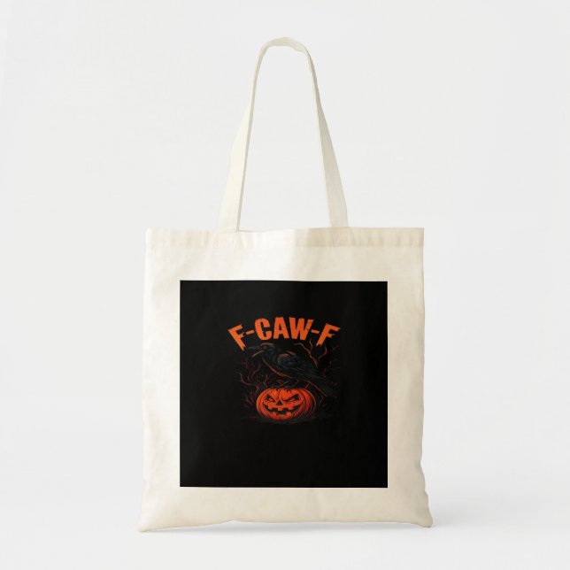 Bolsa Tote F-Caw-F Halloween Moderno Casual (Frente)