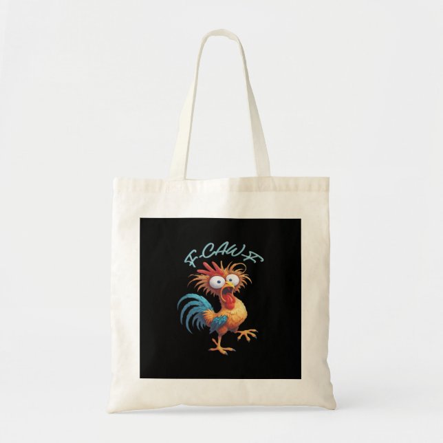 Bolsa Tote F Caw F Humor de Frango Estilo Retro (Frente)