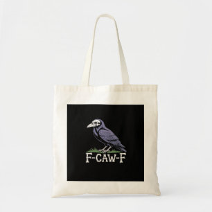 Bolsa Tote F-Caw-F Osso Texto Caveira Corvo - Humor Macabro G
