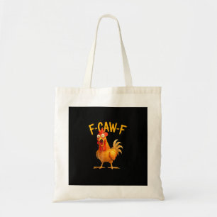 Bolsa Tote F-Caw-F Trocadilho Galo Frango Canto Grunge
