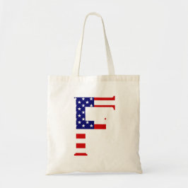 Bolsa Tote F Monograma sobreposto no btcnt Flag EUA