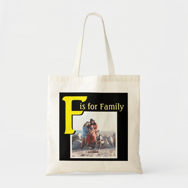 Bolsa Tote F para a família (Frente)