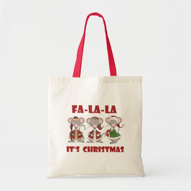 Bolsa Tote Fa La La Christmas T-shirts e presentes (Frente)