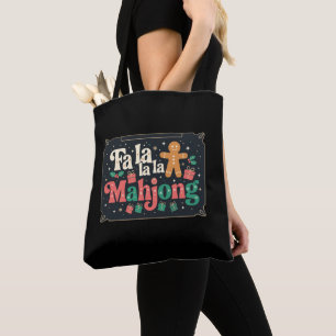 Bolsa Tote Fa La Mahjong Natal Biscoito de Natal Festa de Nat