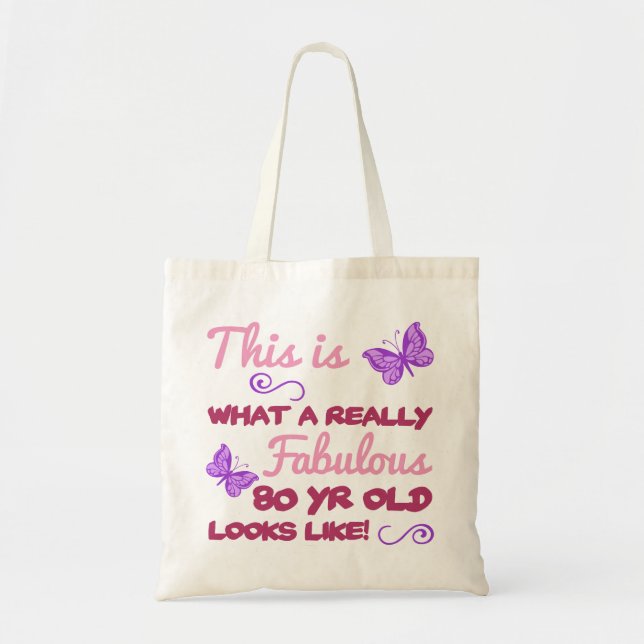 Bolsa Tote Fabuloso 80 Birthday (Frente)