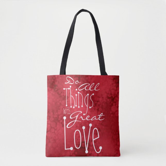 Bolsa Tote Faça coisas com o amor do Excelente (Frente)