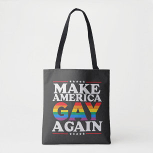 Bolsa Tote Faça da América Gay de novo o mês do orgulho LGBT