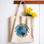 Bolsa Tote Faça nosso Excelente do planeta novamente<br><div class="desc">Torne o nosso Excelente Planeta de Novo Sacos de Tote - A evidência científica do aquecimento global torna esta questão impossível de ignorar. Hoje em dia, a maioria das pessoas tem um forte sentimento em relação às alterações climáticas. Junte-se à luta para parar o aquecimento global e ser a mudança...</div>