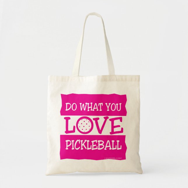 BOLSA TOTE FAÇA O QUE VOCÊ AMA - PICKLEBALL (Frente)