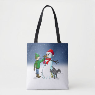 Bolsa Tote Faça um Boneco de Neve