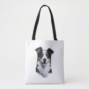 Bolsa Tote Face de Border Collie
