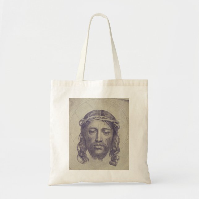 Bolsa Tote Face de Cristo na Rua. O Véu Sagrado de Veronica (Frente)