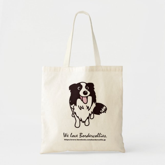 Bolsa Tote Facebookコミュニティ「ボーダーコリー大好き」お散歩バッグ (Frente)