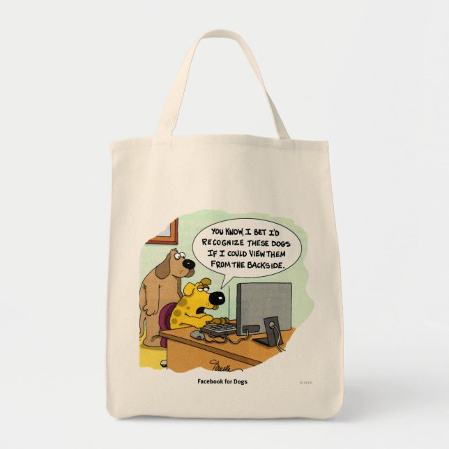 Bolsa Tote Facebook para cães (Frente)