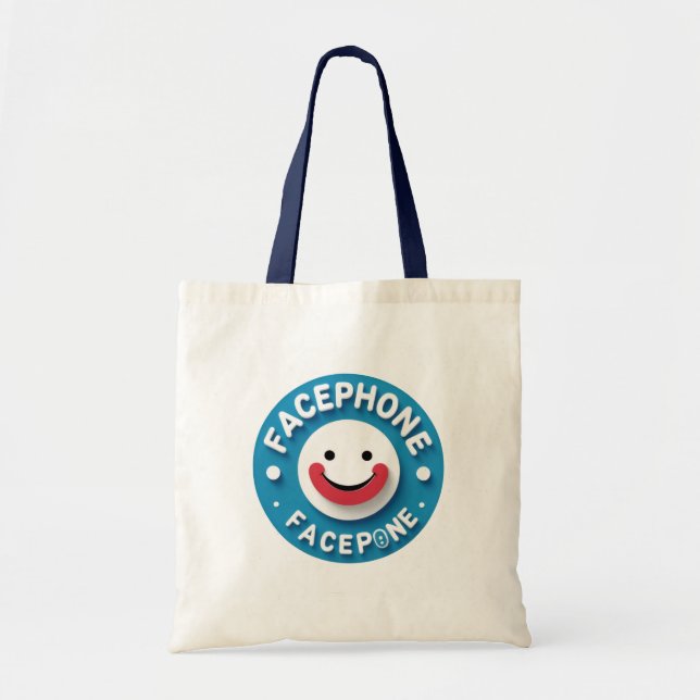 Bolsa Tote Facephone Smiley Tote Bag (Frente)