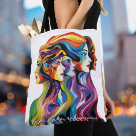 Bolsa Tote Faces Coloridas abstrato | Dia das Mulheres