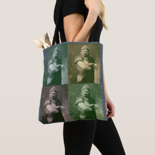 Bolsa Tote faces da cantora de ópera francesa maluca de 1909