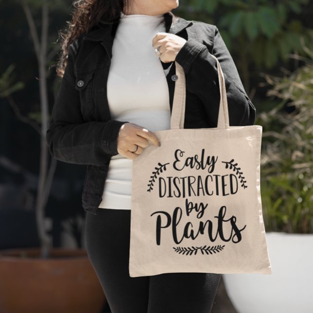 Bolsa Tote Fácil Distração Por Plantas (Easily distracted by plants bag)
