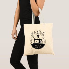 Bolsa Tote Facilmente Distraído Por Gatos E Costura