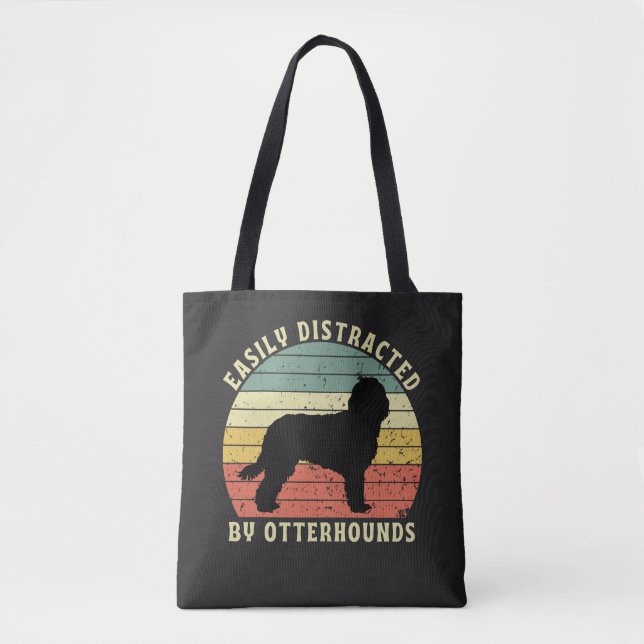 Bolsa Tote Facilmente distraído por Otterhounds (Frente)