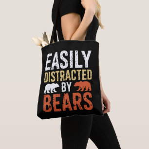 Bolsa Tote Facilmente Distraído Por Ursos Gay Urso Orgulho LG